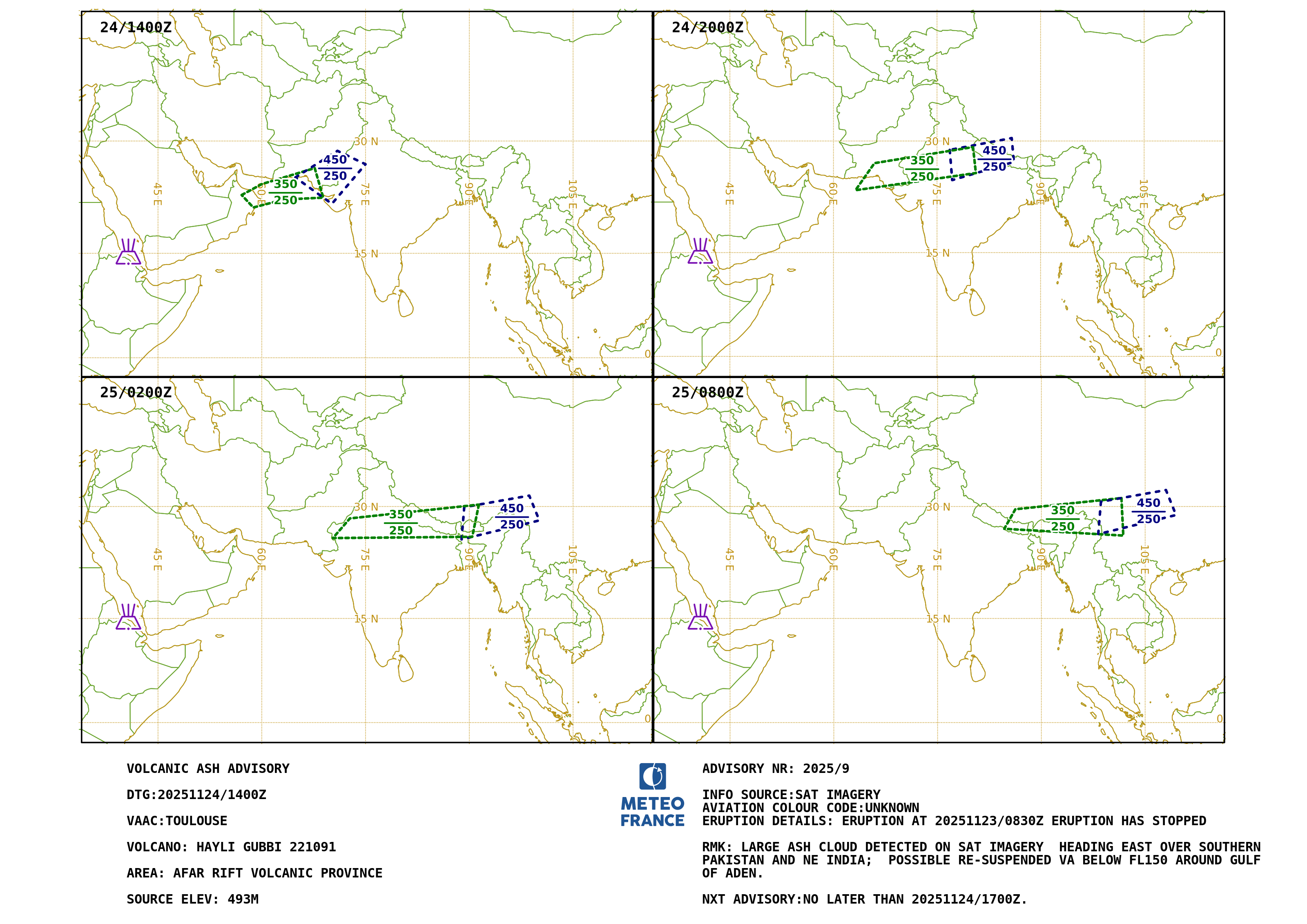 HAYLI GUBBI.9 - 2025-11-24 14:00 utc · VAAC Toulouse