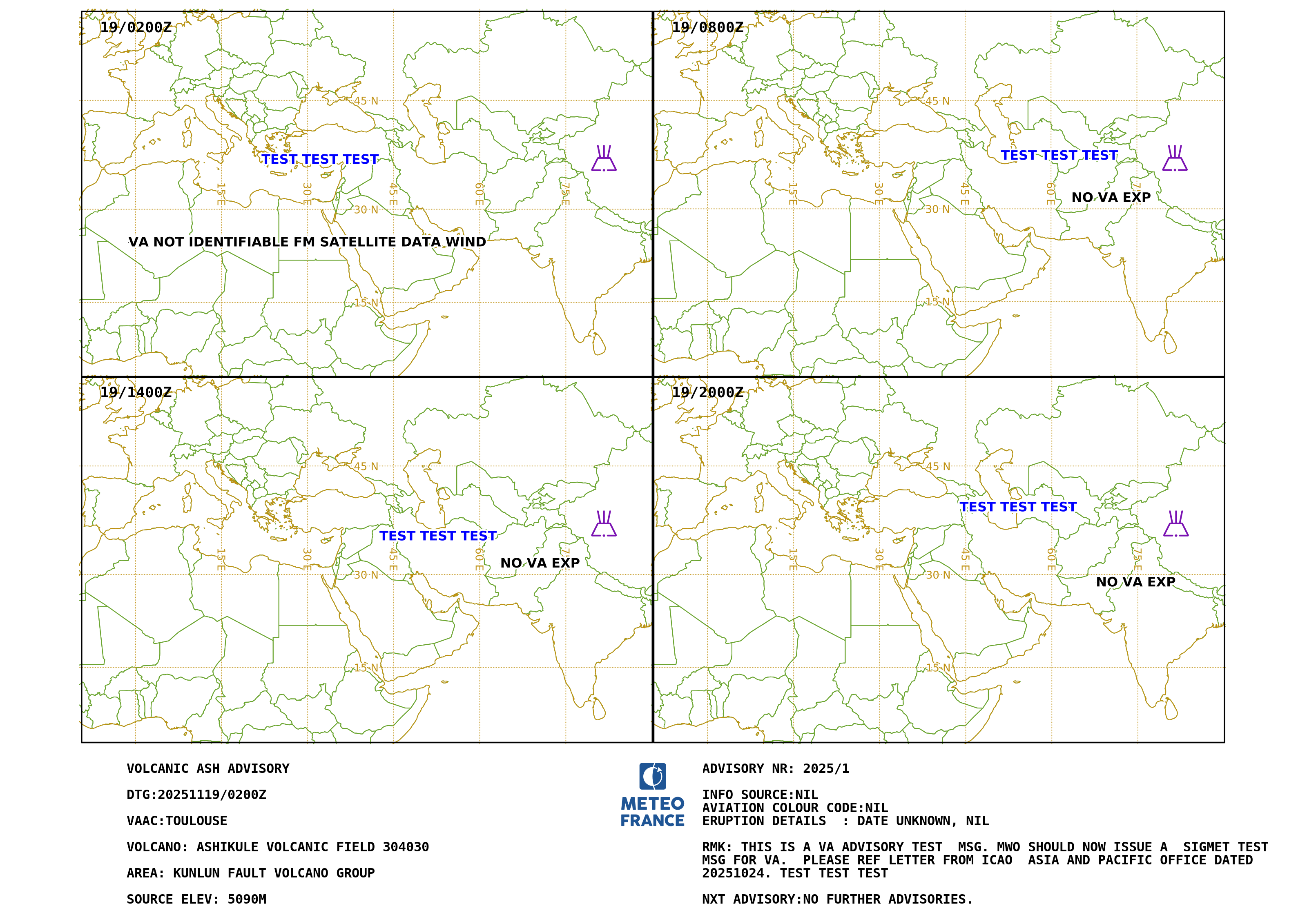 ASHIKULE VOLCANIC FIELD.1 - 2025-11-19 02:00 utc · VAAC Toulouse