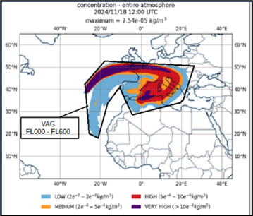 IWXXM objects showing all QVA thresholds with VAG overlaid